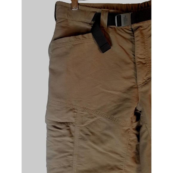 The North Face Men Pants Belted Convertible Hiking Sz M34x31 Brown Nylon Elastic - Picture 9 of 11